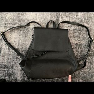 Sole Society Black Faux Leather Backpack